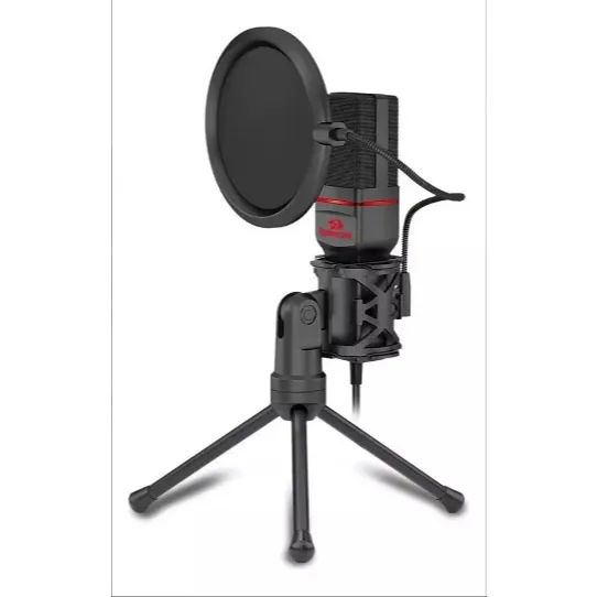 Microfone Gamer Redragon Seyfert GM100 P2 / 3.5mm (Com Tripé e Pop Filter)