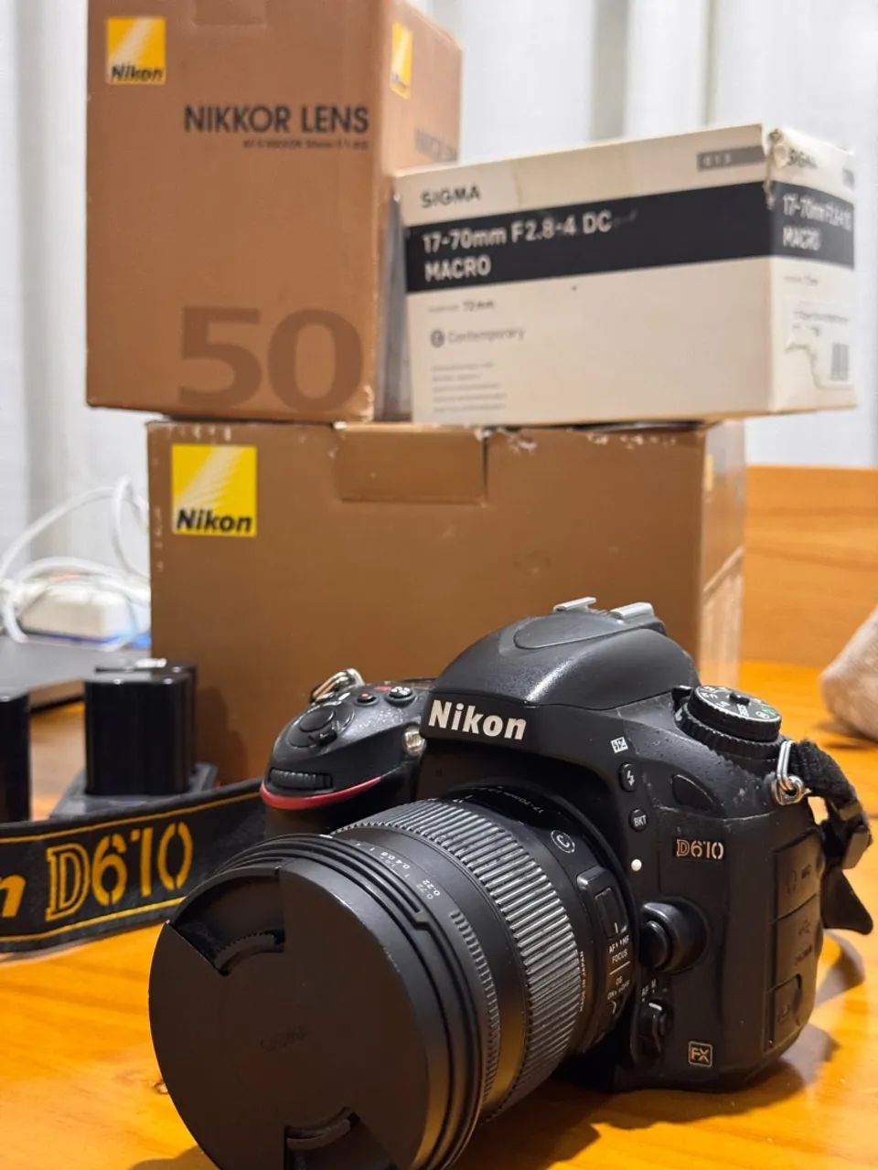 Nikon d610 + Sigma 17-70 + lentes e caixas - Foto 4
