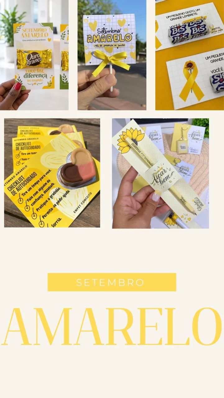 Lembrancinha setembro amarelo 