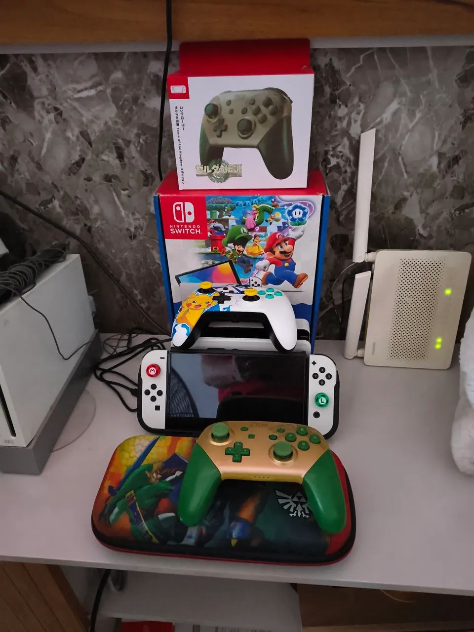 Nintendo Switch OLED Desbloqueado - Kit Completo + Acessórios - Foto 2