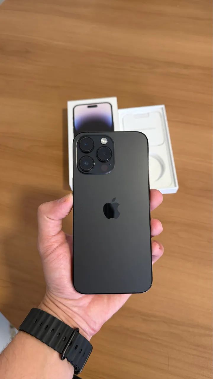 iPhone 14 Pro Max Space Black 128GB, Seminovo, 100% com Garantia