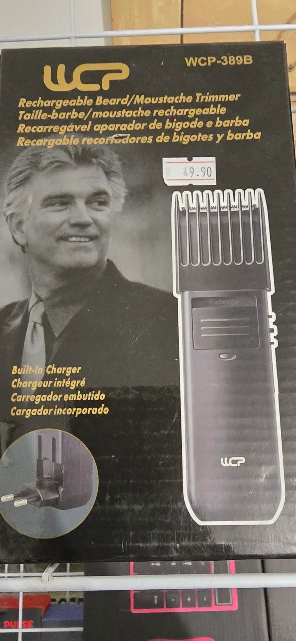 Aparador de barba e bigode recarregável 