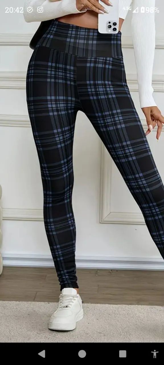 Legging xadrez 