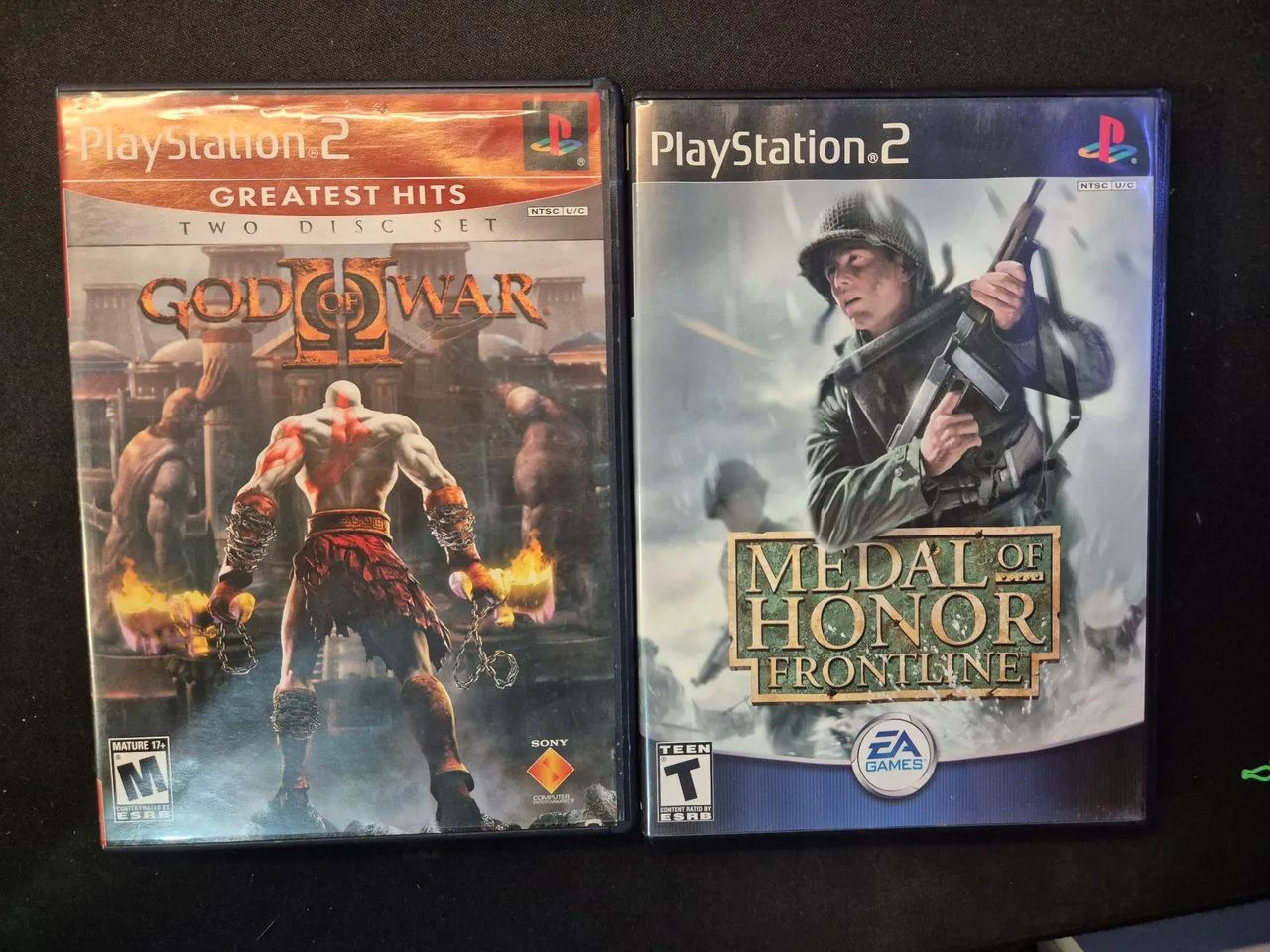 Jogos Medal of Honor Frontline e God of War 2 Ps2