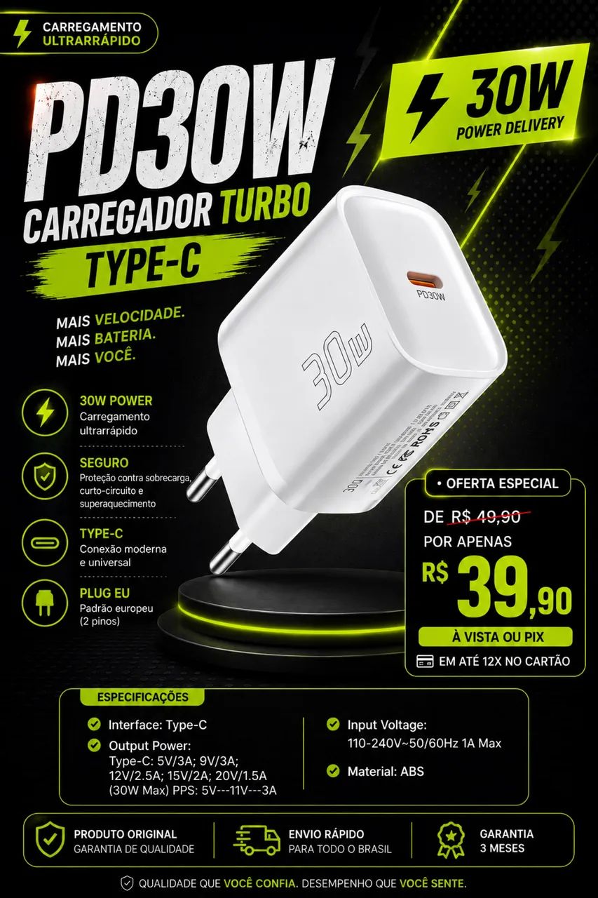 Carregador turbo tipo c