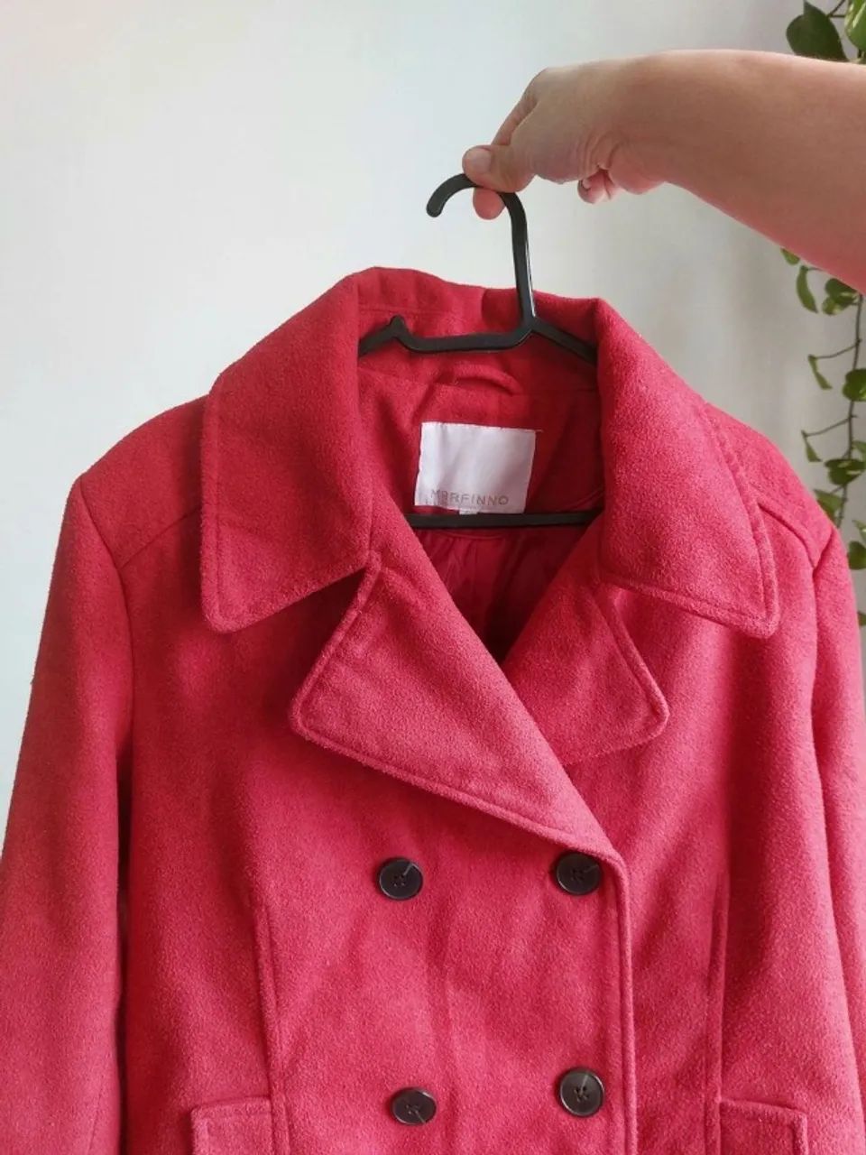 casaco caban marfinno vermelho - Foto 2