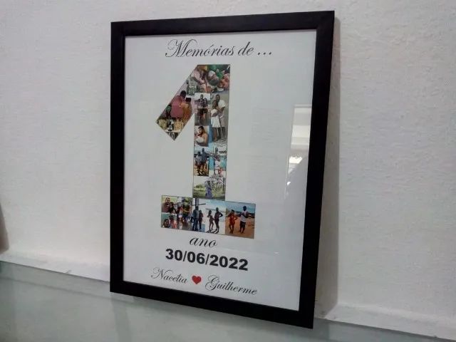 Quadro para aniversário de namoro e casamento