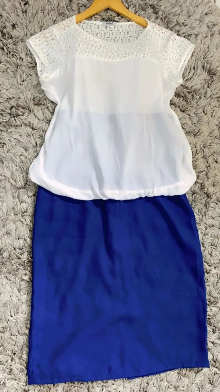 Conjunto saia mídi e bata renda Elaben TAM 44 - Foto 4