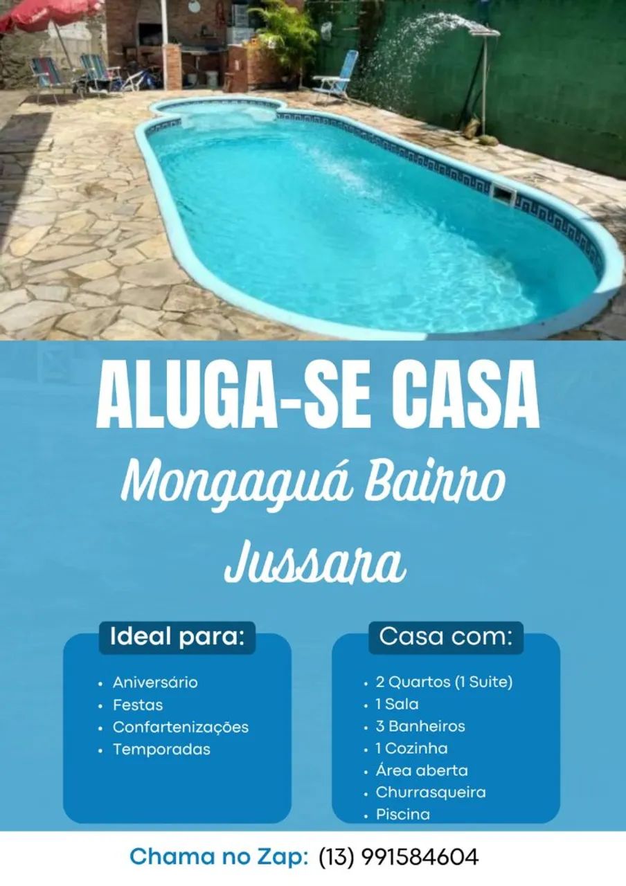 Casa de piscina em Mongaguá 