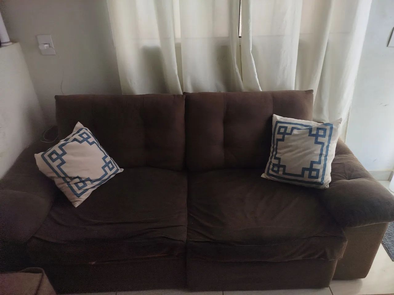 Sofá retrátil, 2 peças - Foto 4