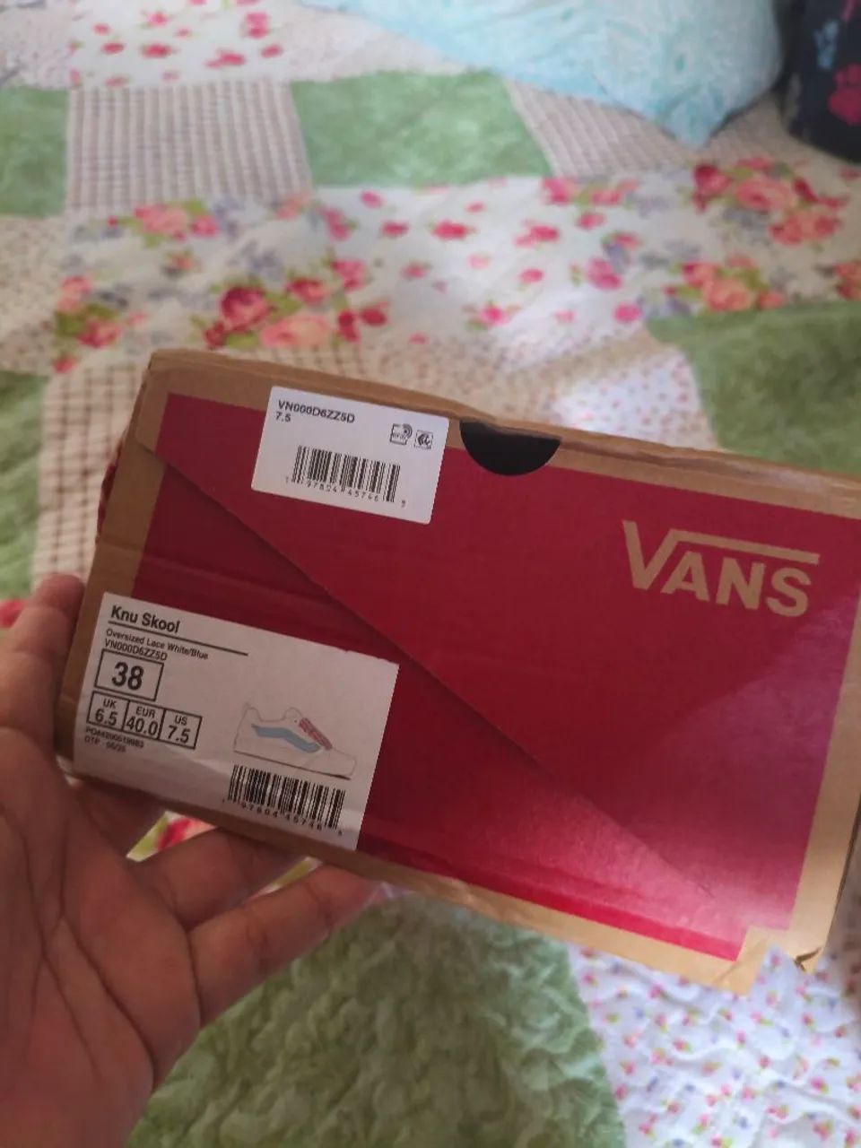 Tênis Vans Original Knu Skool White blue - Foto 5