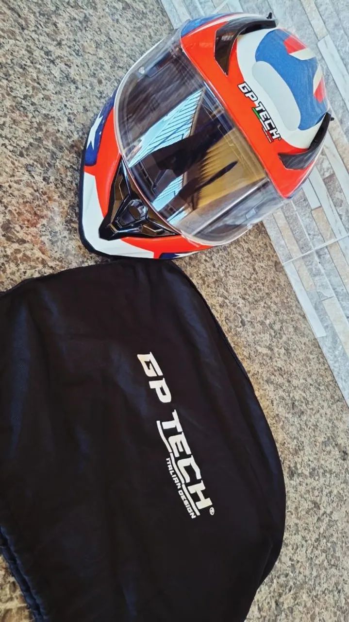 Capacete GP tech V128 USA - Foto 4