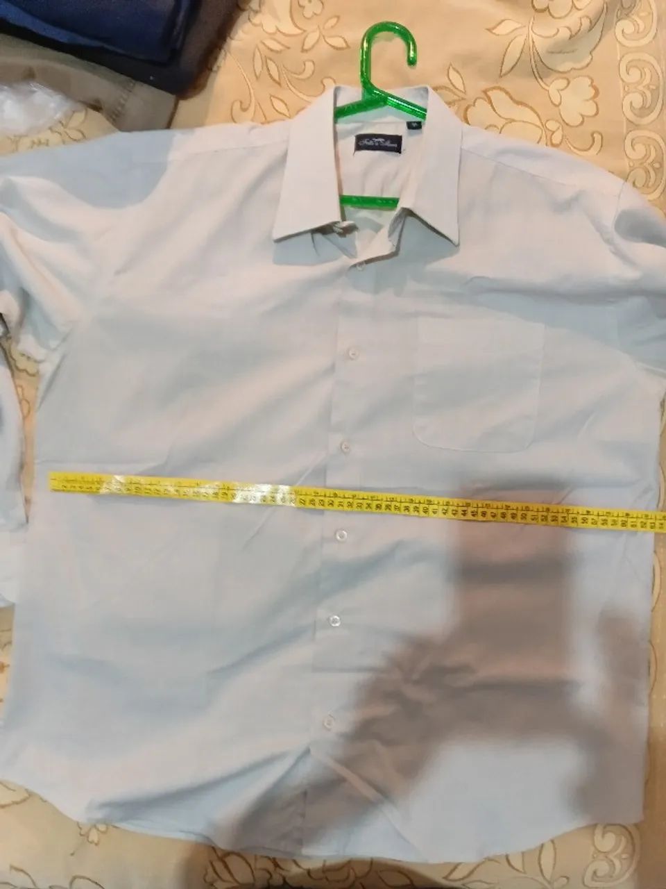 camisa social manga longa cinza 44 - Foto 3