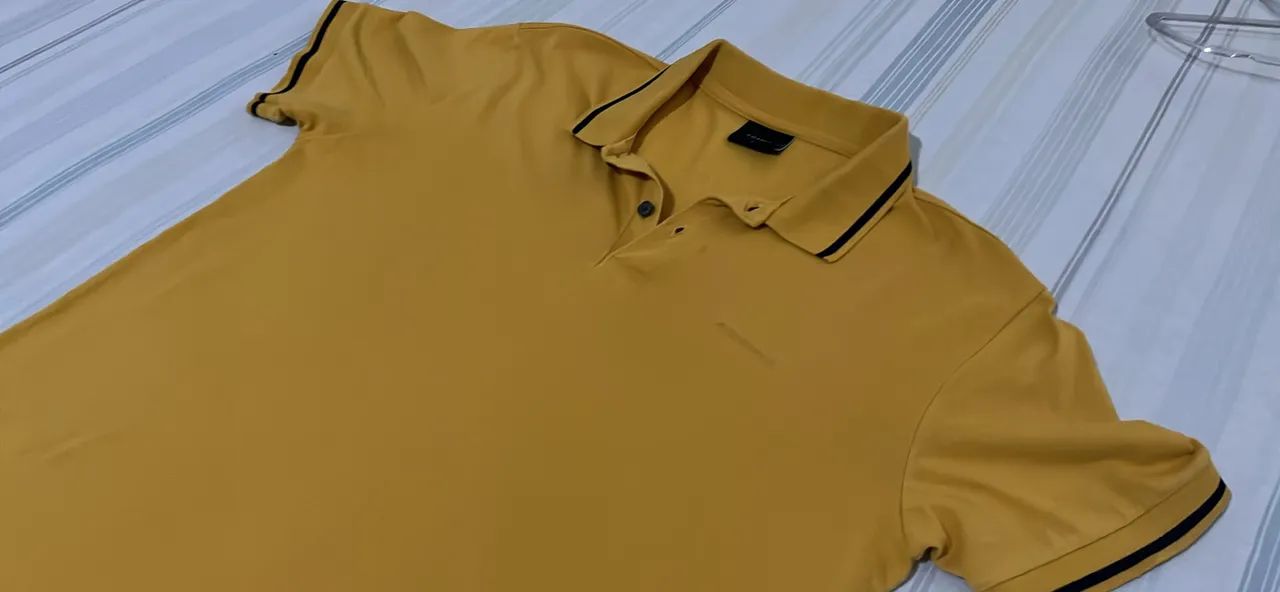 Camisa Polo Masculina Aramis Amarelo Mostarda Original - Foto 2