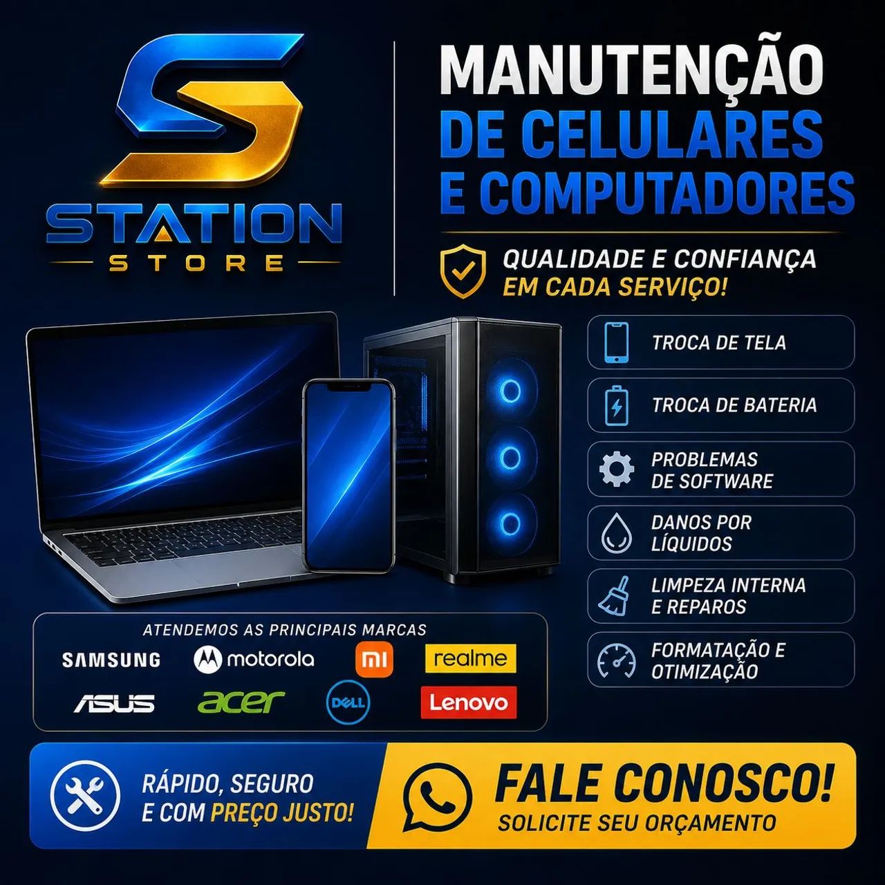 Manutenção e Venda de Celulares e Computadores (Ler Descrição)