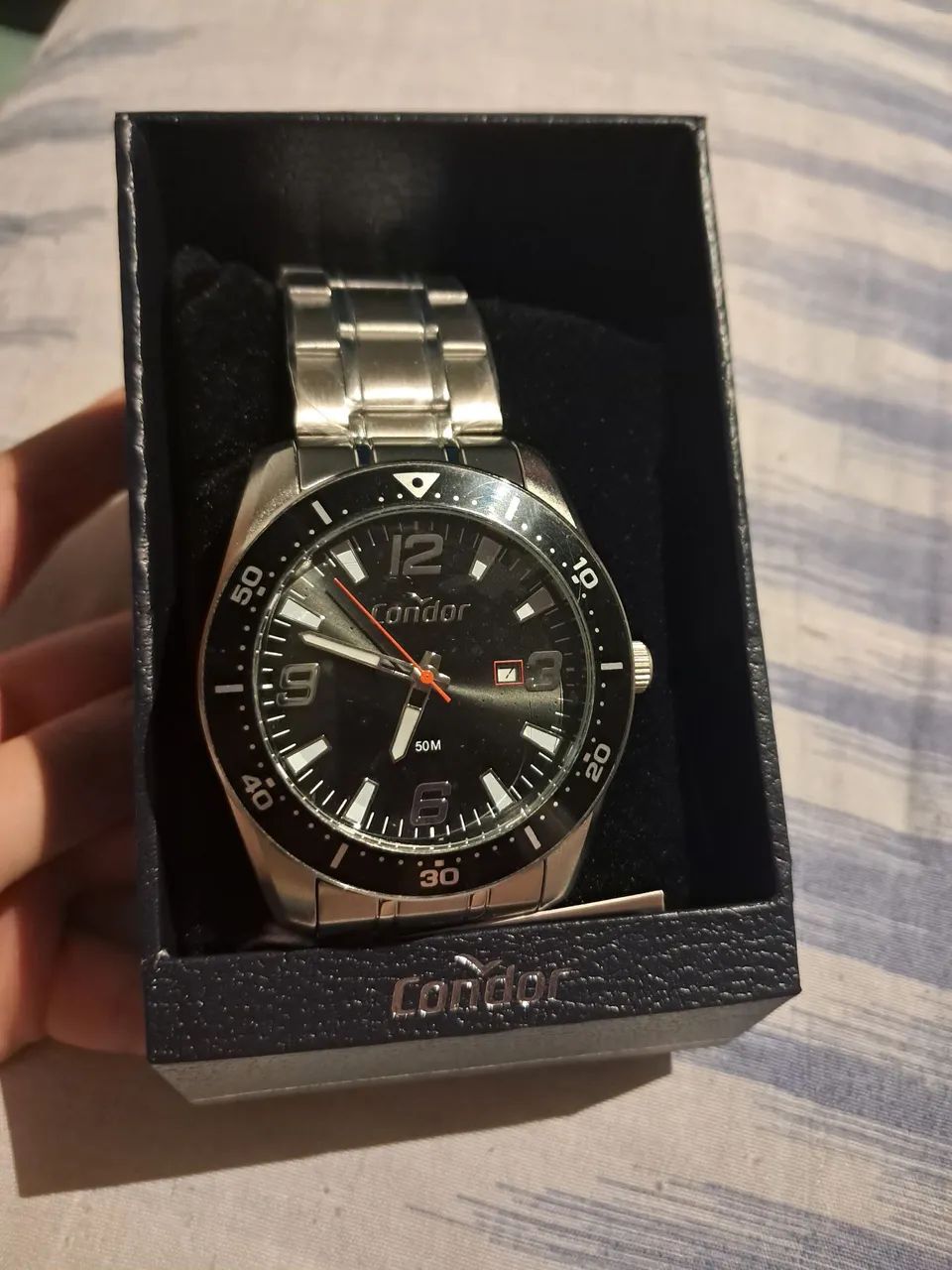 Relógio Condor Masculino CO2115NEP Prata Original Com Caixa