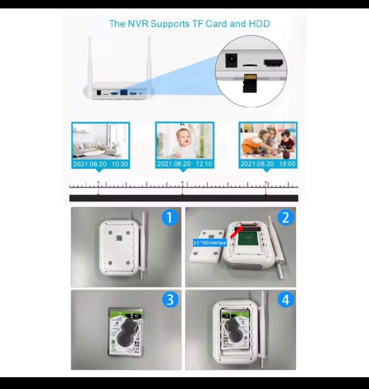 NVR WIFI 8 CANAIS  - Foto 2