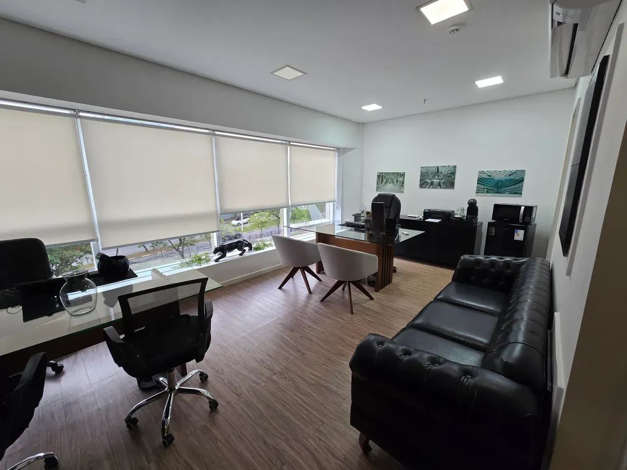 Sala mobiliada para locação no condomínio Brascan Alphaville - Foto 4