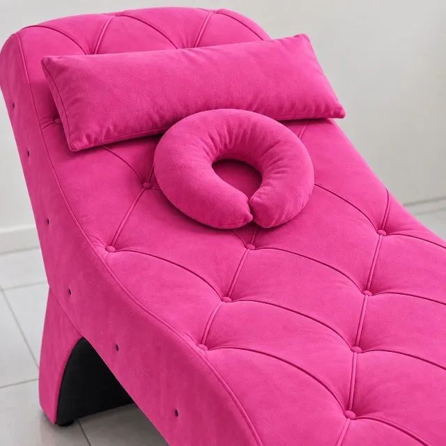 Maca Estética Curva Capitonê Suede + 2 Almofadas de Brinde - Foto 5