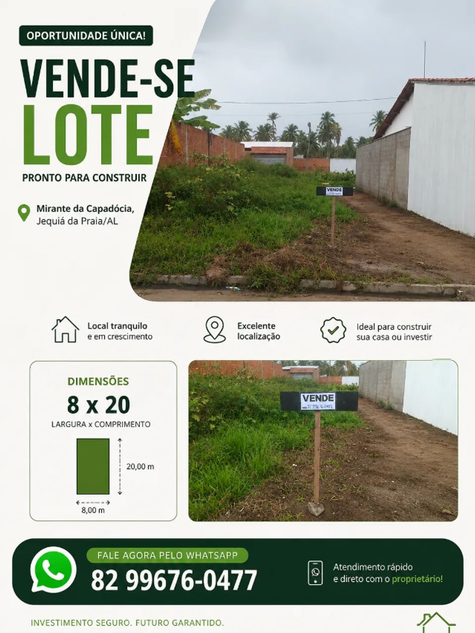 Lote 8x20 Jequiá da Praia 