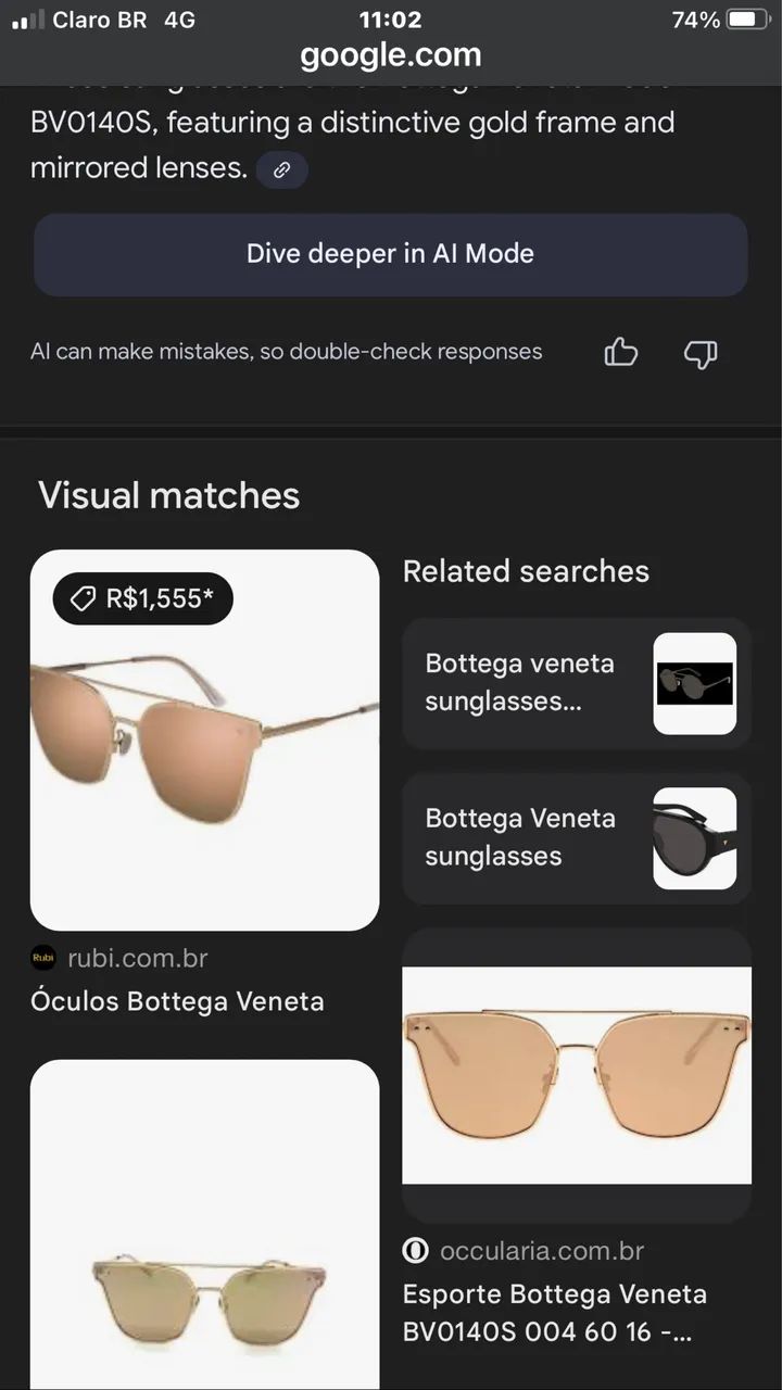 Óculos de grife..