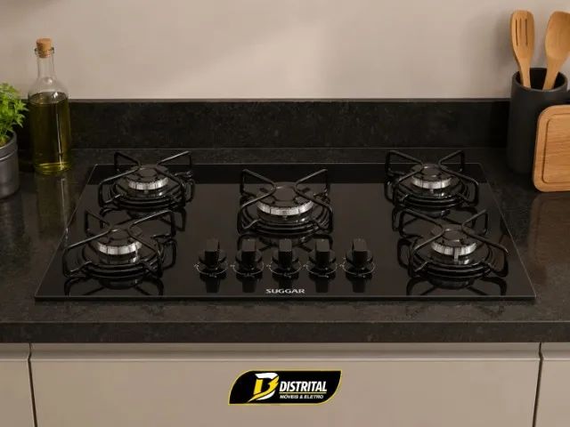 Fogão Cooktop Esmaltado 5 Bocas Suggar Novo