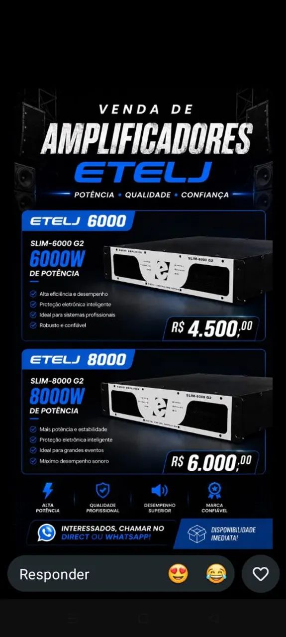 Amplificadores Disponíveis 