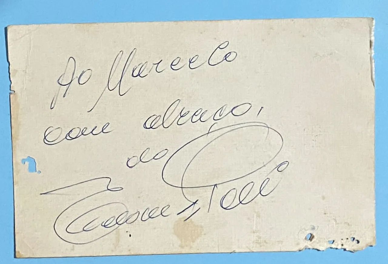 AUTÓGRAFO DO PELÉ DE 1973