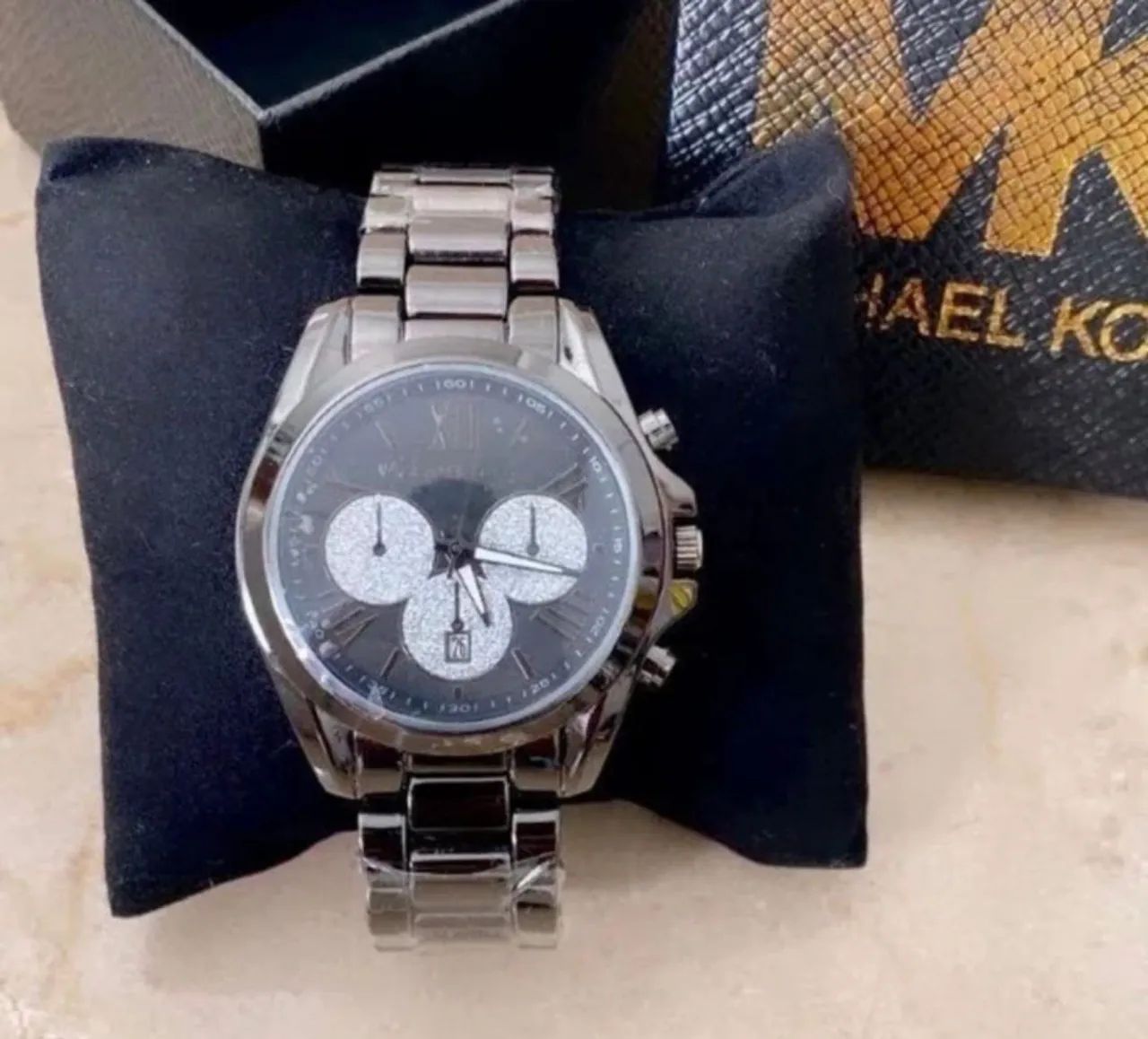 Relógio Feminino Estilo Michael Kors Bradshaw Chronograp - Foto 5