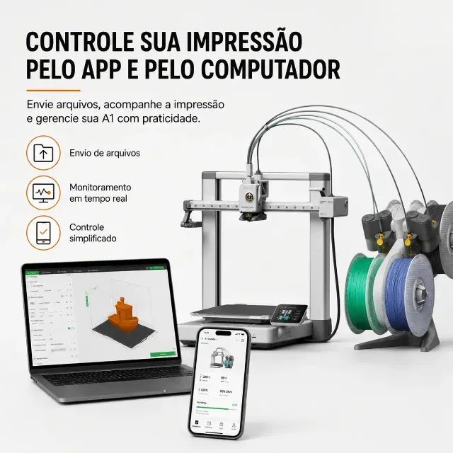 Bambu Lab A1 Combo + AMS Lite | RF | Pronta Entrega - R3D FORGE - Foto 2