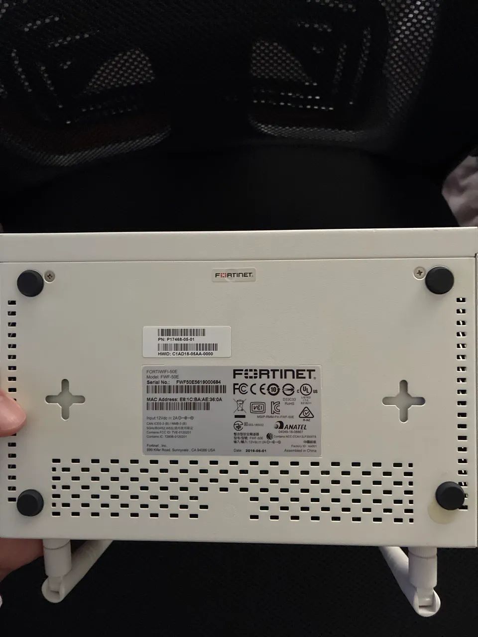 Firewall Fortinet FortiWiFi 50E (FWF-50E) - Usado | Wi-Fi Integrado  - Foto 4