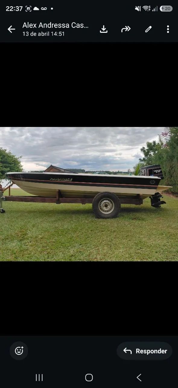 Barco Lancha 16 pés Magnum - Bem Cuidada