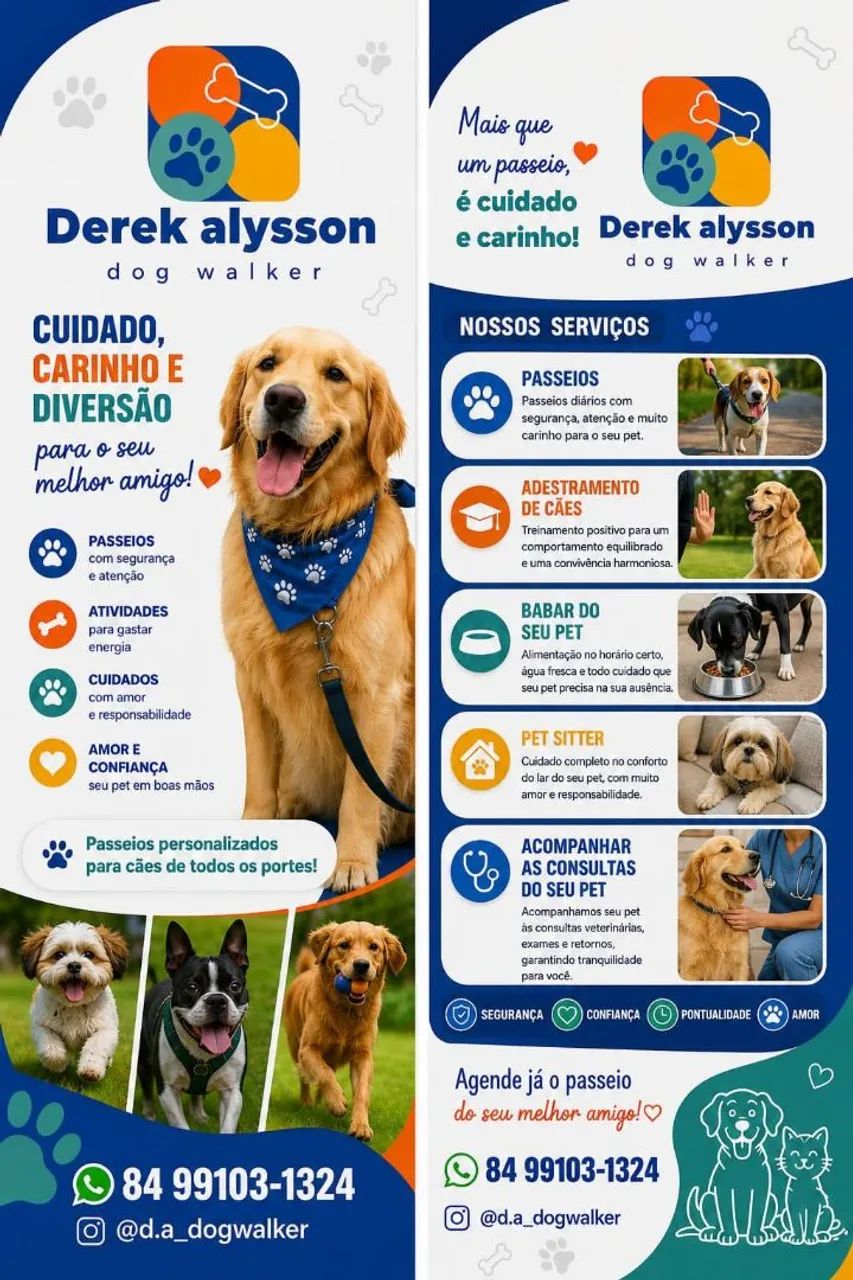 Passeios cachorro e baba de pet dog walker 