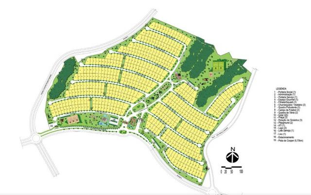 Terreno bem localizado - no começo do Condomínio, Sub esquina, com 458m² O Florais Itáli - Foto 2