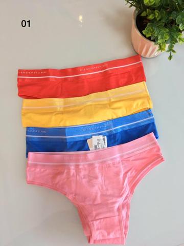 Kit com 4 Calcinhas Diamantes Lingerie