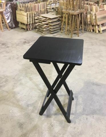 Mesa alta bistro em madeira