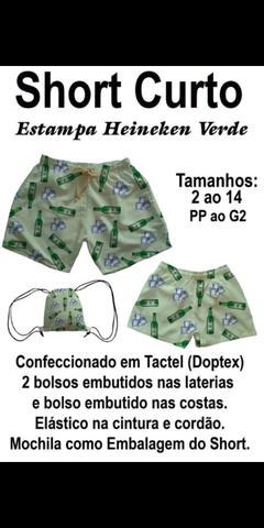 Short praia unissex