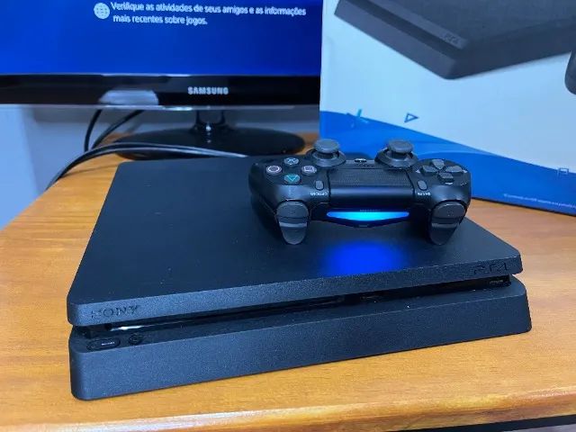 Ps4 Slim 500gb Prata Seminovo + 2 Jogos Garantia E Nota