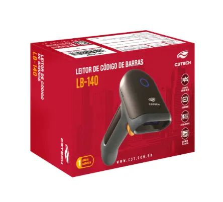 Leitor de Código de Barras  C3Tech 1D/2D USB LB-140BK  - WZetta - Foto 4