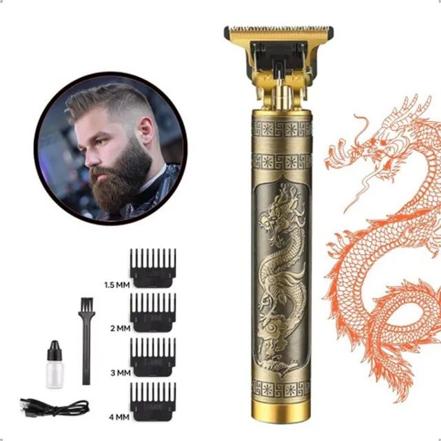 Maquina de Cortar Cabelo, Barba e Aparador de Pelos T9 