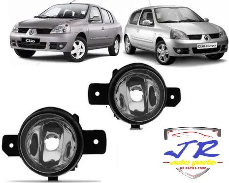 Par Farol de Milha Clio Hatch Sedan 03 04 05 06 07 08 09 10 11 12 Auxiliar Neblina 
