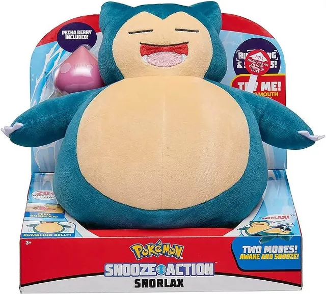 Snorlax Pokemon Pelucia Luxo 25cm Mais De 20 Sons Sunny 2784