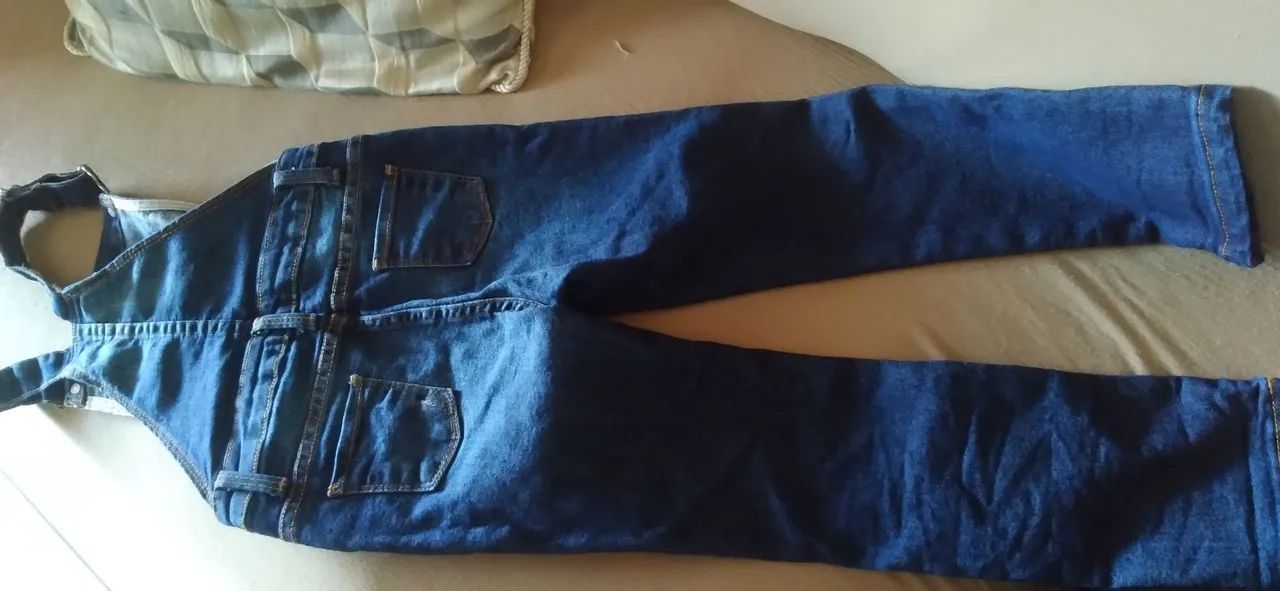 Macacão Jeans Baby Club Tamanho 4 - Foto 3