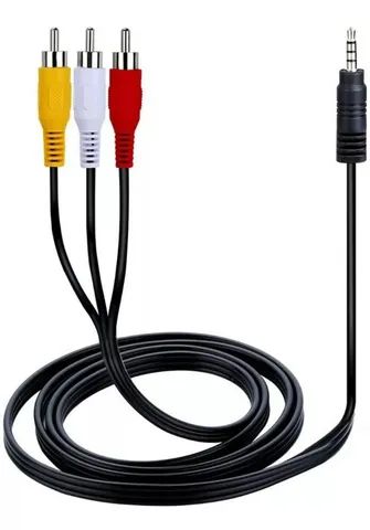 Cabo Auxiliar P2 X 3 Rca Audio e Video Imagem - Foto 2