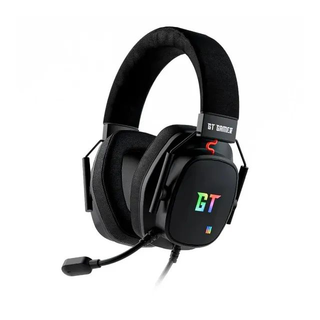 Headset Gamer GT Orion Black Led RGB Surround 7.1 USB - WZetta