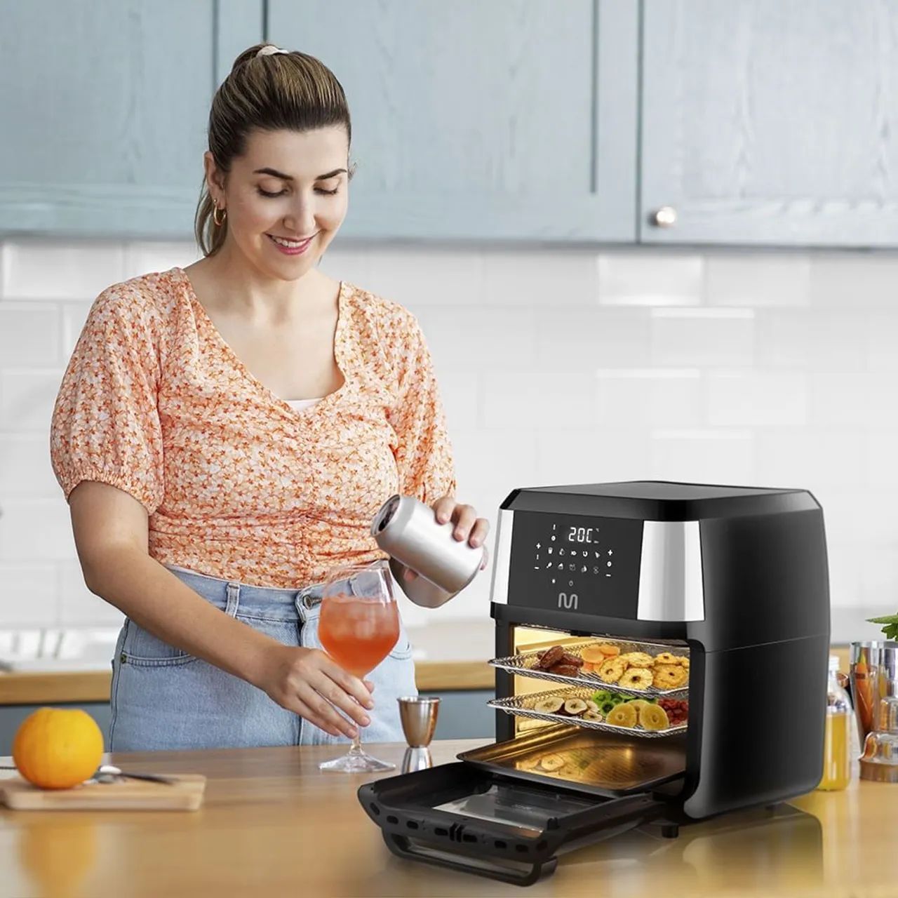 Air Fryer Forno 12L c/ Painel Digital 1800w-220v Multi - GO226 - Foto 6
