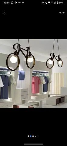 Luminária ferro bicicleta NOVA - Foto 4