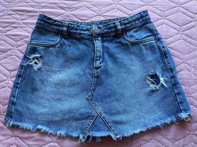 Short saia clearance jeans renner