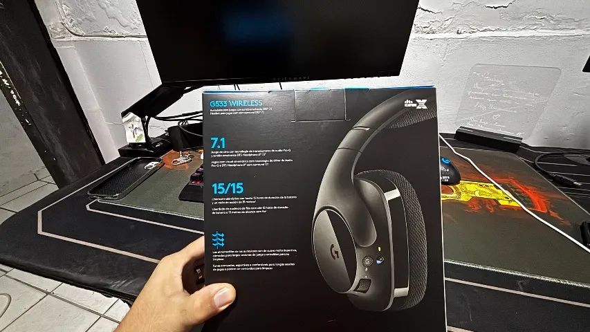 Fone Gamer Logitech G533 - Lacrado, sem garantia - Foto 5
