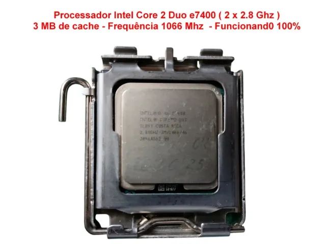 Kit - Placa mãe Intel com espelho + C2D e7400 + 4 GB de ram - Tudo funcionando! - Foto 3